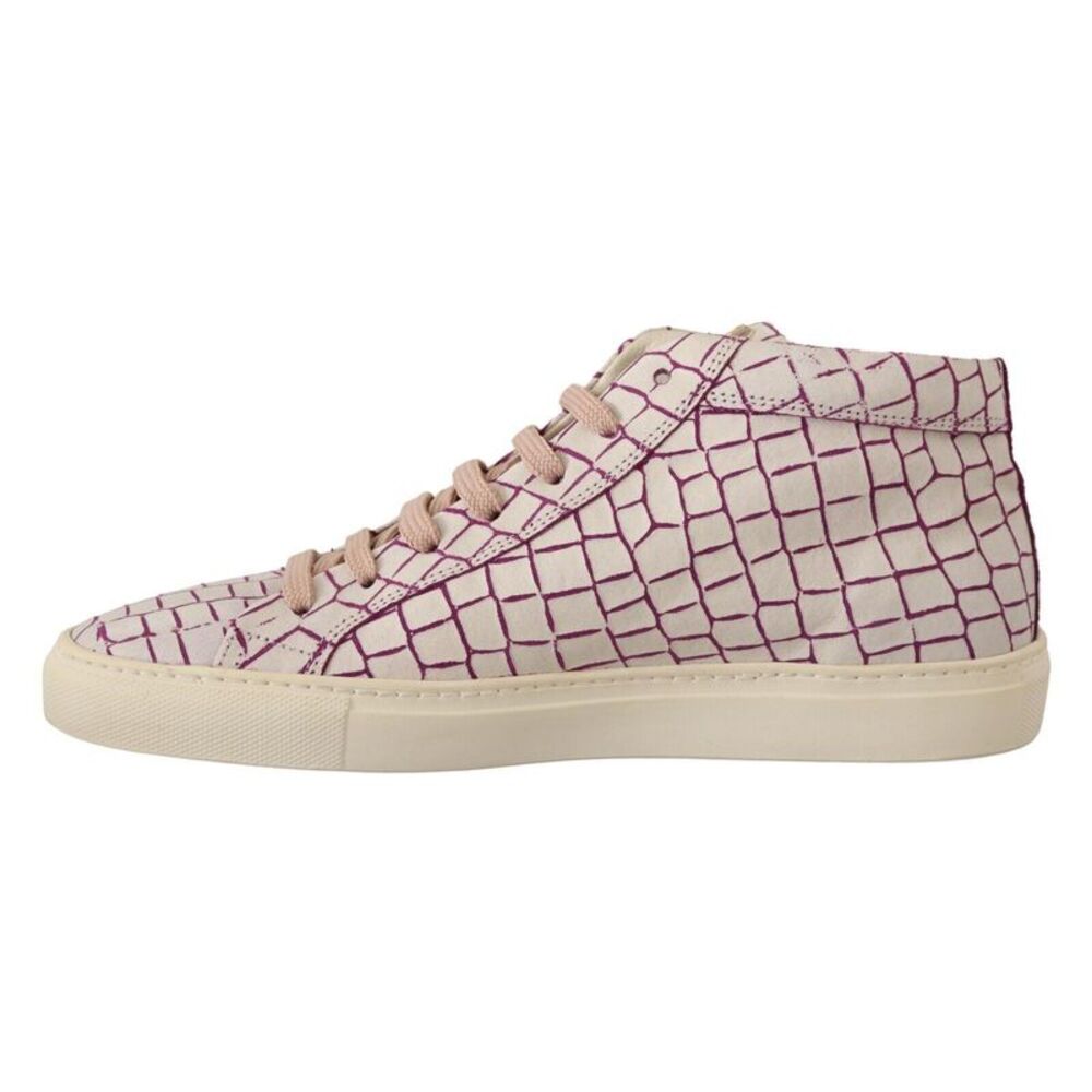 HIDE & JACK White Bordeaux Leather Casual Lace Up Sneakers Men's Shoes